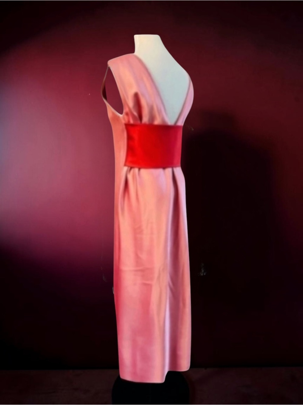 TOME Rare Double Face Satin V-Back Bias Midi Dress Runway Couture Size M